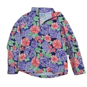 IBKUL long sleeve 1/4 zip mock neck Larisa navy golf top size XS